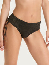 Slip regolabile in Microfibra Stretch Lurex Neri Donna - Ragno