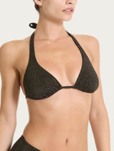 Reggiseno a triangolo personalizzabile in Microfibra Stretch Lurex Neri Donna - Ragno