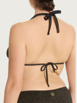 Reggiseno a triangolo personalizzabile in Microfibra Stretch Lurex Neri Donna - Ragno