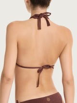 Reggiseno a triangolo personalizzabile in Microfibra Stretch Lurex Marroni Donna - Ragno