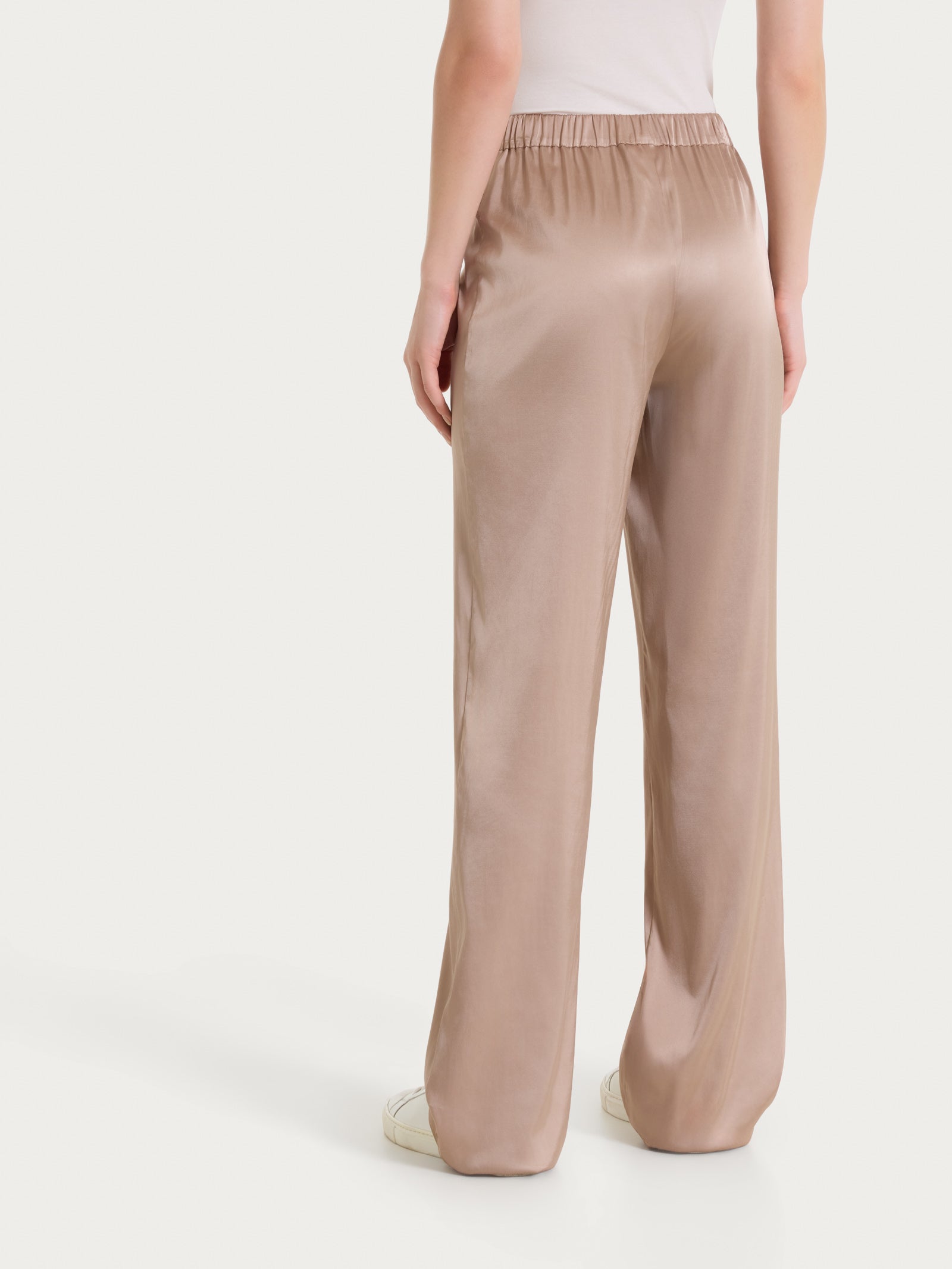 Pantalone ampio in Stretch Satin Marroni Donna - Ragno