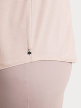 Maglietta con scollo a V incrociato e manica 3/4 in Viscosa Summer Rosa Donna - Ragno