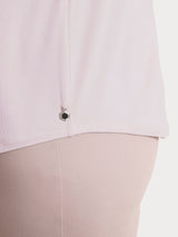 Maglietta con scollo a V incrociato e manica 3/4 in Viscosa Summer Rosa Donna - Ragno