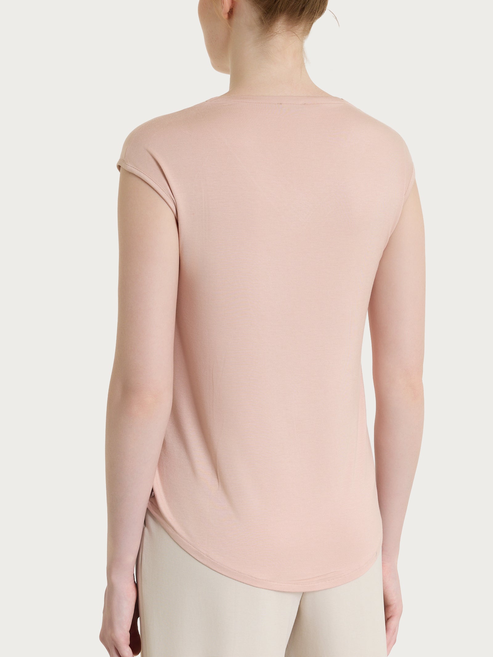 Maglietta con scollo a V incrociato in Viscosa Summer Rosa Donna - Ragno