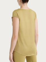 Maglietta con scollo a V incrociato in Viscosa Summer Verdi Donna - Ragno