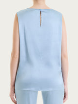 Top con spalla larga in Stretch Satin Azzurri Donna - Ragno