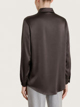Camicia con manica lunga in Stretch Satin Marroni Donna - Ragno