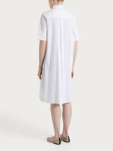 Abito con collo a camicia in Poplin di Cotone Bianchi Donna - Ragno
