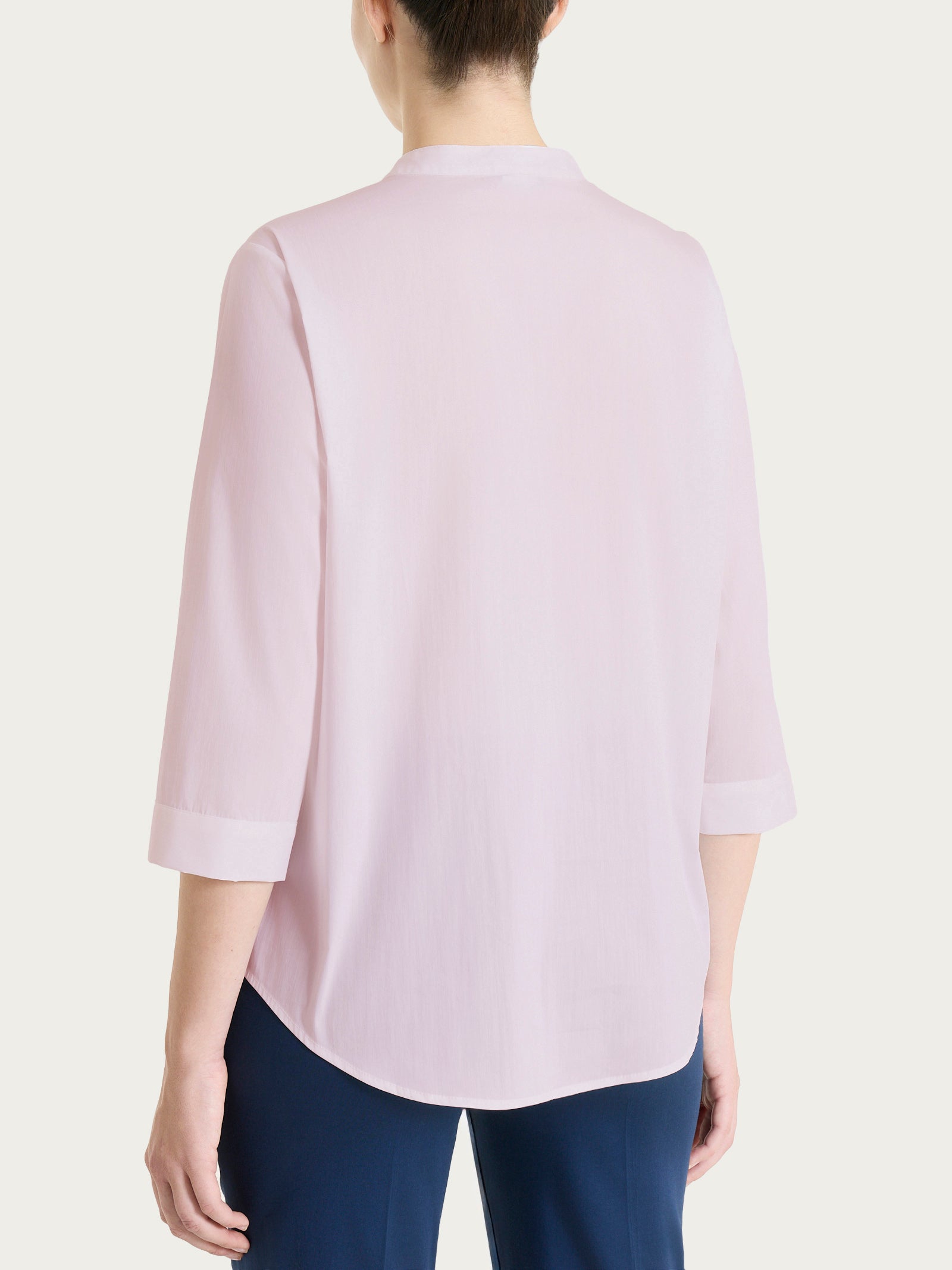 Camicia con pieghe frontali in Poplin di Cotone Rosa Donna - Ragno