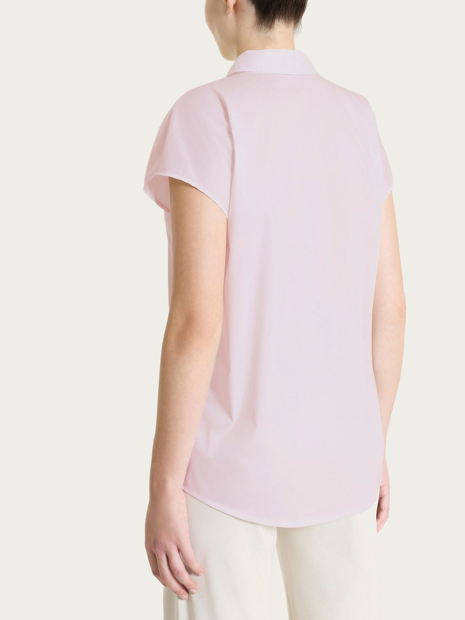 Camicia con manica kimono in Poplin di cotone Rosa Donna - Ragno