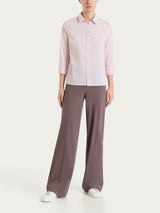 Camicia con manica 3/4 in Poplin di cotone Rosa Donna - Ragno