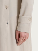 Long Trench in Compact Light Bianco Women's - Ragno