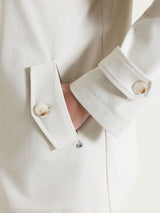 Trench corto in Compact Light Bianchi Donna - Ragno