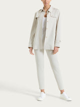 Trench corto in Compact Light Bianchi Donna - Ragno