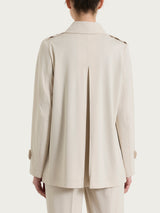 Trench corto in Compact Light Bianchi Donna - Ragno
