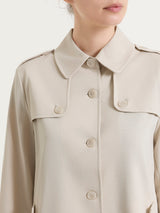 Trench corto in Compact Light Bianchi Donna - Ragno