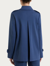 Trench corto in Compact Light Blu Donna - Ragno