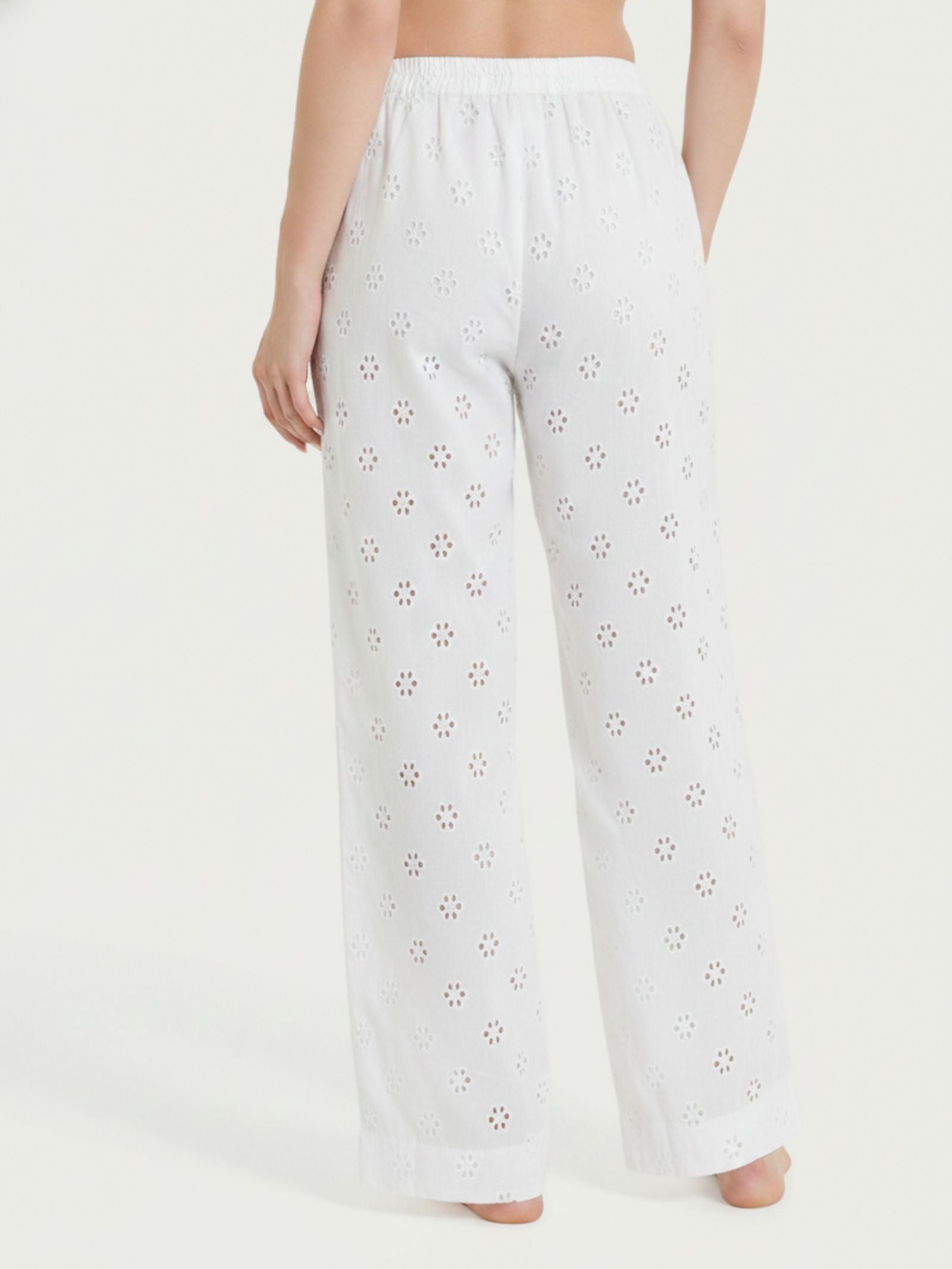 Pantalone ampio tinta unita in Sangallo Bianchi Donna - Ragno