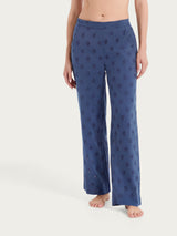 Einfarbig blaue Sangallo Damenhose in lockerer Passform - Ragno
