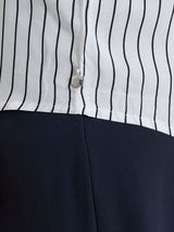 Camicia a righe in EcoSeta Blu Donna - Ragno