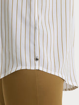Camicia a righe in EcoSeta Bianchi Donna - Ragno
