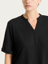 Maglia con scollo a serafino in Summer Slub Neri Donna - Ragno