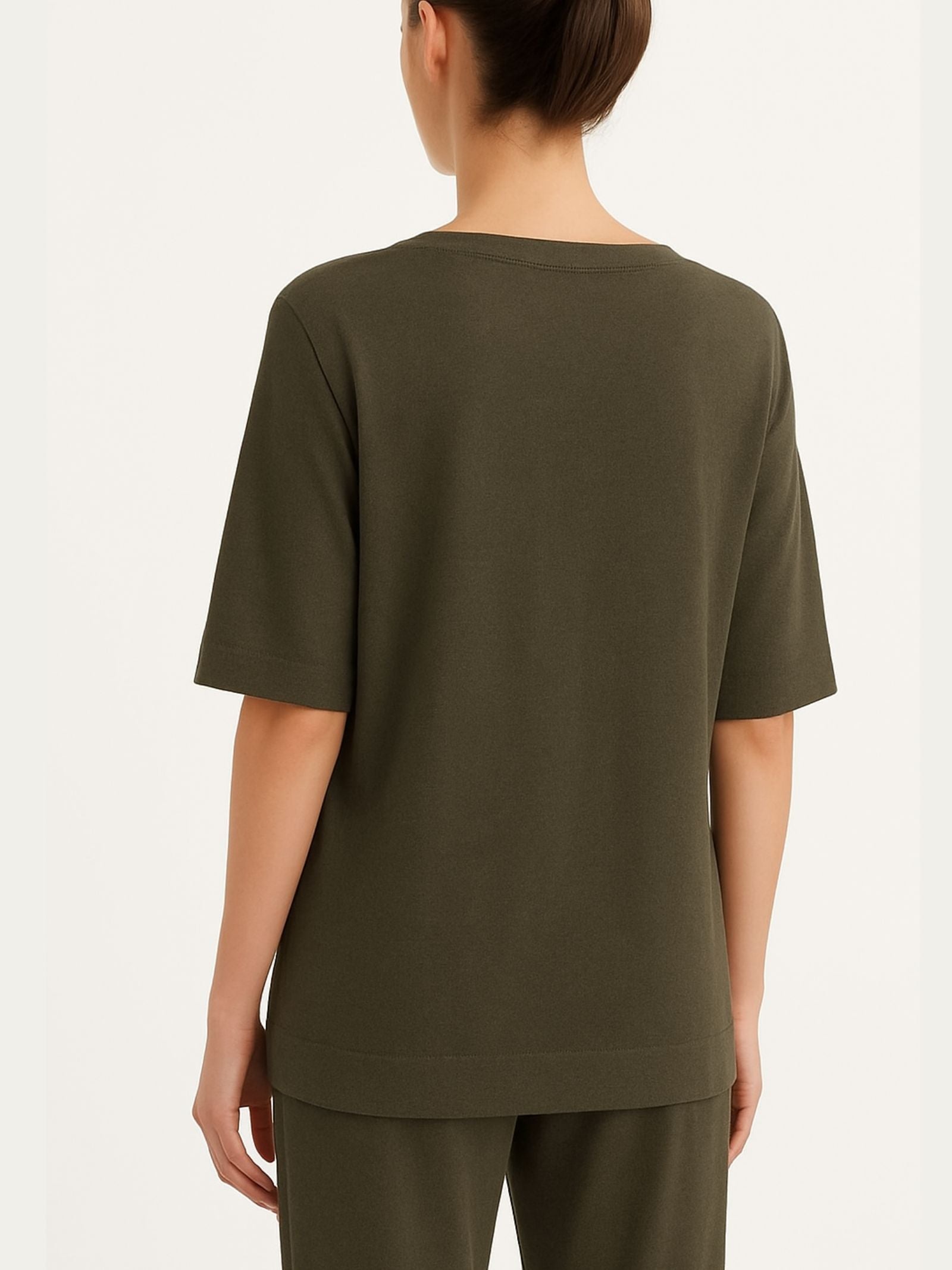 Maglia con scollo a barchetta in Summer Slub Verdi Donna - Ragno