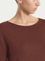 Maglia con scollo a barchetta in Lurex Summertime Marroni Donna - Ragno