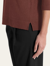 Maglia con scollo a barchetta in Lurex Summertime Marroni Donna - Ragno