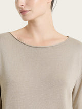 Maglia con scollo a barchetta in Lurex Summertime Marroni Donna - Ragno