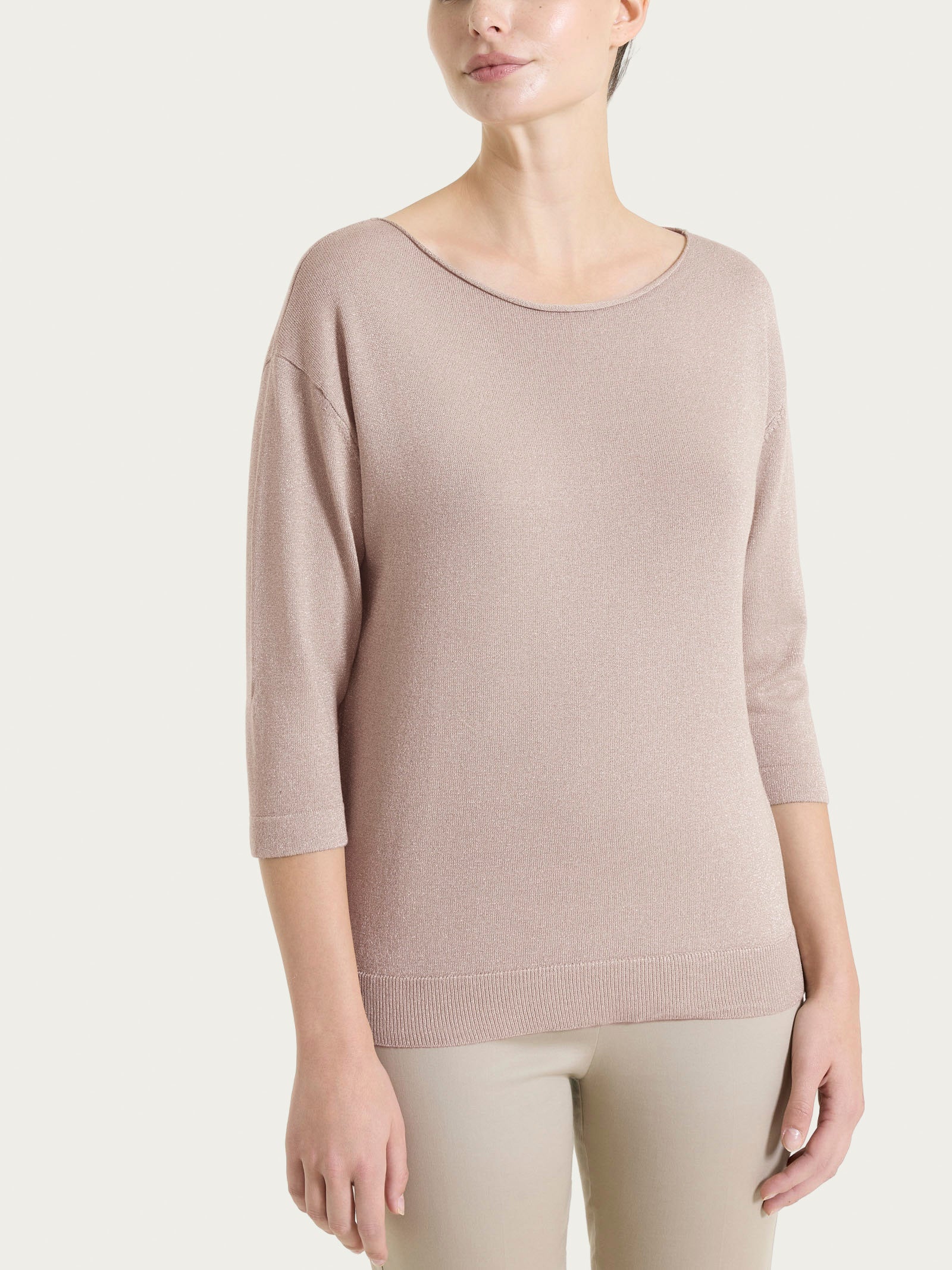 Summertime Lurex Pullover mit Bootsausschnitt Pink Women - Ragno