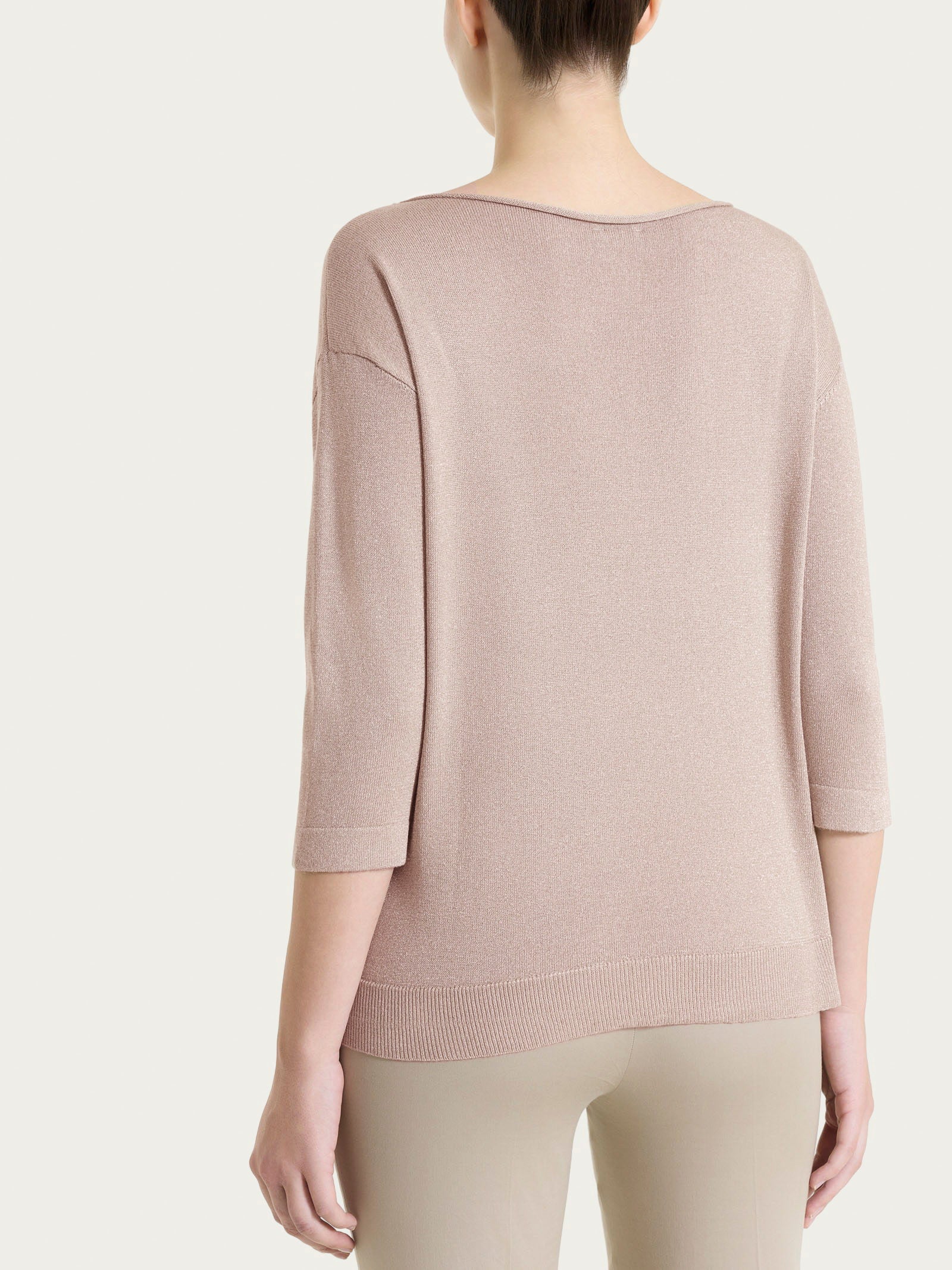 Summertime Lurex Pullover mit Bootsausschnitt Pink Women - Ragno