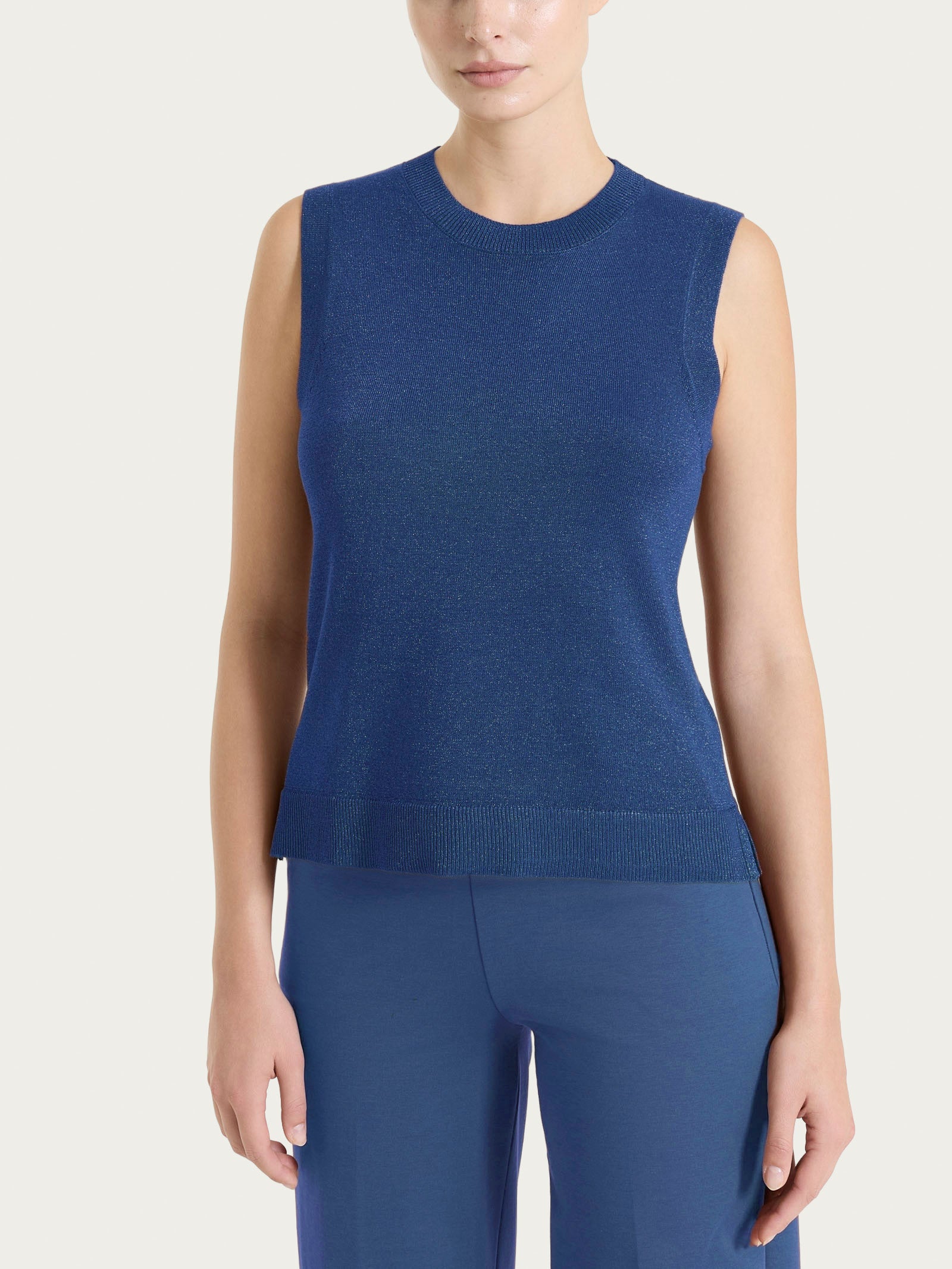 Smanicato in Lurex Summertime  Blu Donna - Ragno