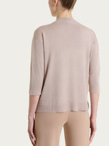 Summertime Lurex Pullover mit V-Ausschnitt Rosa Frauen - Ragno