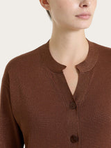 Cardigan con bottoni in Lurex Summertime Marroni Donna - Ragno