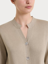 Cardigan con bottoni in Lurex Summertime Marroni Donna - Ragno