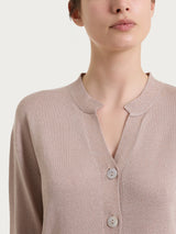 Cardigan con bottoni in Lurex Summertime Rosa Donna - Ragno