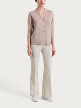 Cardigan con bottoni in Lurex Summertime Rosa Donna - Ragno