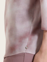 Blusa con manica 3/4 e fantasia in EcoSeta Marroni Donna - Ragno