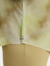 Blusa con manica 3/4 e fantasia in EcoSeta Verdi Donna - Ragno