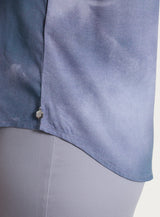 Blusa con manica corta e fantasia in EcoSeta Grigi Donna - Ragno