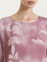 Blusa con manica 3/4 e fantasia in EcoSeta Rosa Donna - Ragno