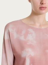 Blusa con manica 3/4 e fantasia in EcoSeta Rosa Donna - Ragno
