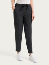 Jeans jogger con tasche in Super Light Denim Neri Donna - Ragno