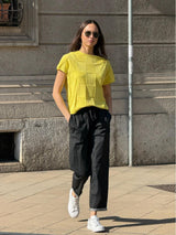 Jeans jogger con tasche in Super Light Denim Neri Donna - Ragno