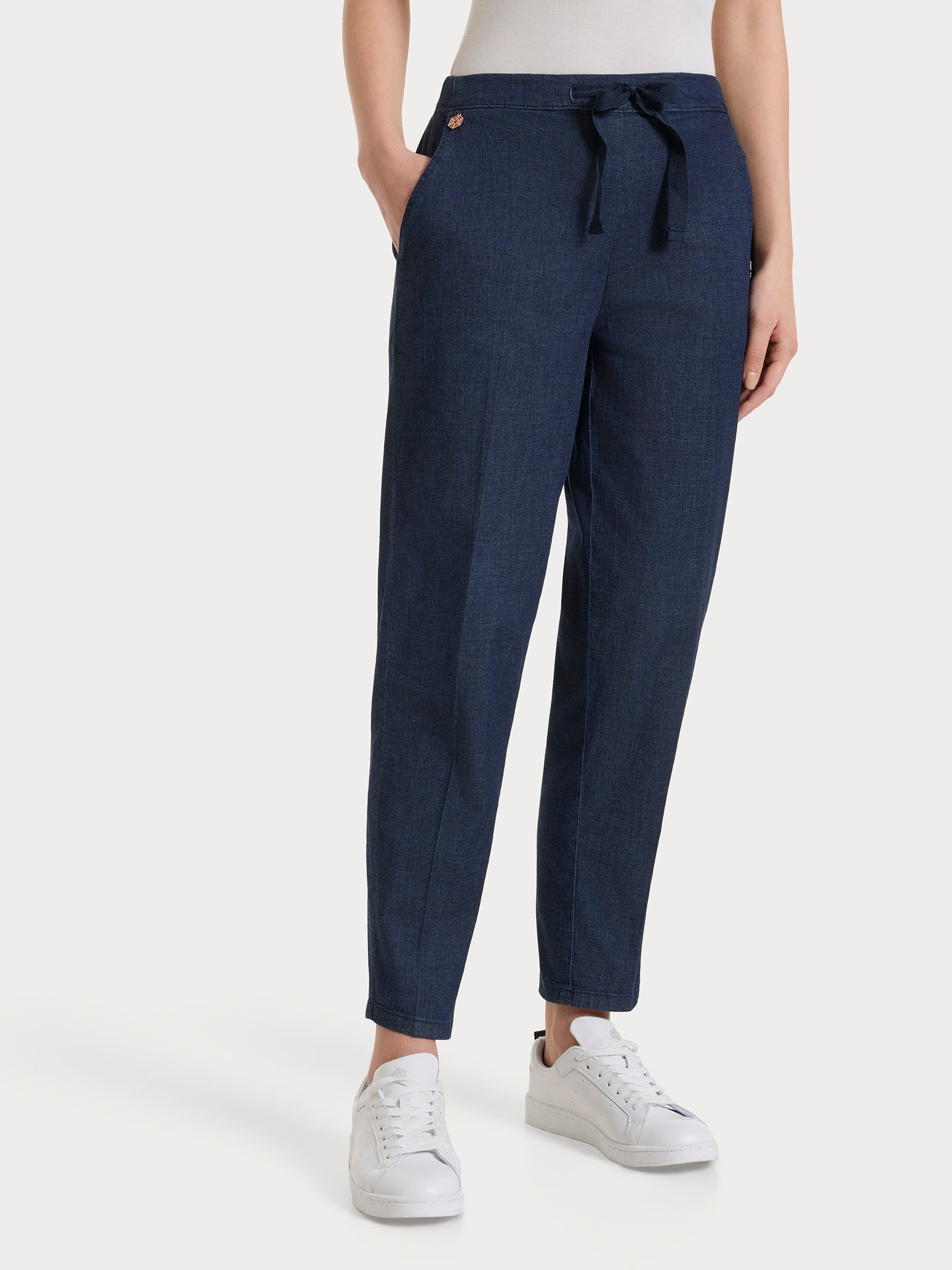 Jeans jogger con tasche in Super Light Denim Blu Donna - Ragno