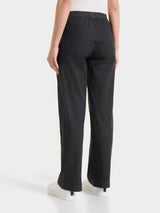 Jeans a gamba dritta con tasche in Super Light Denim Neri Donna - Ragno