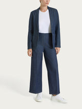 Jeans ampio alla caviglia con tasche e vita piatta in Light Denim Viola Donna - Ragno