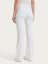Jeans flare con tasche e vita piatta in Light Denim Bianchi Donna - Ragno