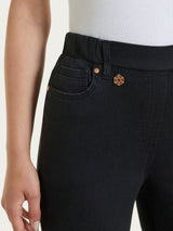 Jeans flare con tasche e vita piatta in Light Denim Neri Donna - Ragno